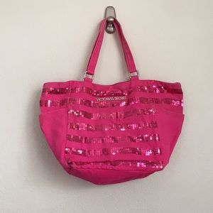 Pink Victoria’s Secret tote bag!